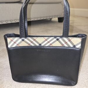 Burberry London Nova Check Handbag Double Handles VG cond